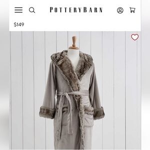Faux fur Pottery Barn women's bathroom S/M